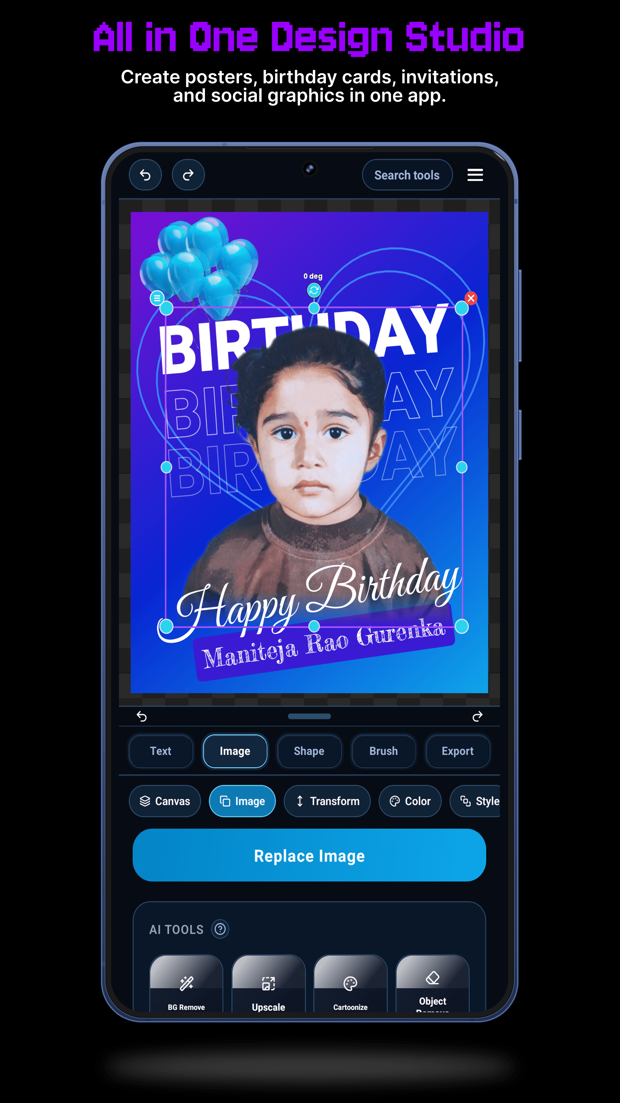 Zedito all in one design studio screenshot